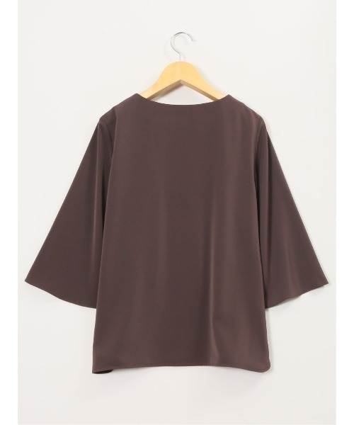 m.f.editorial（エムエフエディトリアル）の「【ストレッチ UVカット イージーケア】m.f.エディトリアル レディース ピンタック 7分袖プルオーバーブラウス（シャツ/ブラウス・レディース・ネイビー/ホワイト/ライトグレー/ダークウッド・MEDIUM/LARGE）」の12枚目の写真