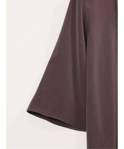 m.f.editorial（エムエフエディトリアル）の「【ストレッチ UVカット イージーケア】m.f.エディトリアル レディース ピンタック 7分袖プルオーバーブラウス（シャツ/ブラウス・レディース・ネイビー/ホワイト/ライトグレー/ダークウッド・MEDIUM/LARGE）」の14枚目の写真