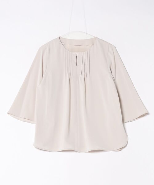 m.f.editorial（エムエフエディトリアル）の「【ストレッチ UVカット イージーケア】m.f.エディトリアル レディース ピンタック 7分袖プルオーバーブラウス（シャツ/ブラウス・レディース・ネイビー/ホワイト/ライトグレー/ダークウッド・MEDIUM/LARGE）」の16枚目の写真