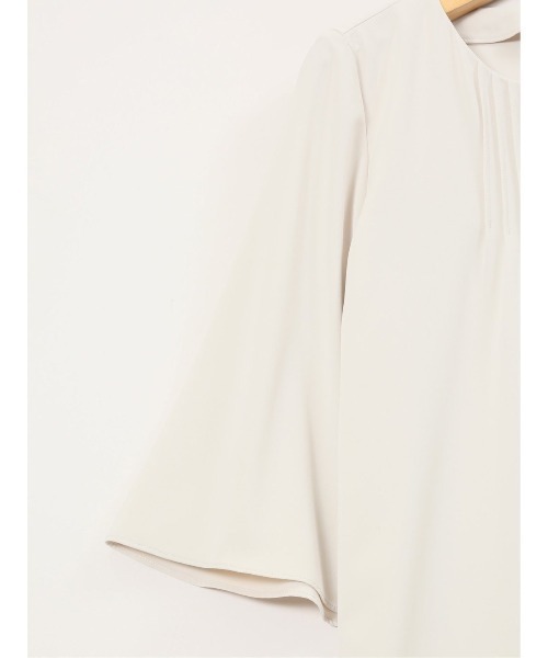 m.f.editorial（エムエフエディトリアル）の「【ストレッチ UVカット イージーケア】m.f.エディトリアル レディース ピンタック 7分袖プルオーバーブラウス（シャツ/ブラウス・レディース・ネイビー/ホワイト/ライトグレー/ダークウッド・MEDIUM/LARGE）」の19枚目の写真