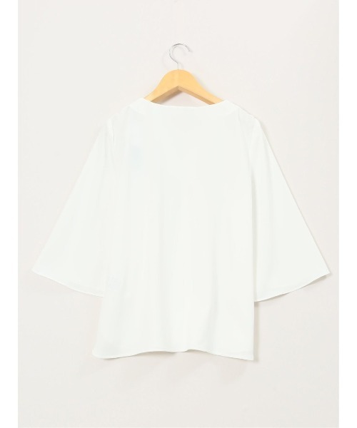 m.f.editorial（エムエフエディトリアル）の「【ストレッチ UVカット イージーケア】m.f.エディトリアル レディース ピンタック 7分袖プルオーバーブラウス（シャツ/ブラウス・レディース・ネイビー/ホワイト/ライトグレー/ダークウッド・MEDIUM/LARGE）」の22枚目の写真