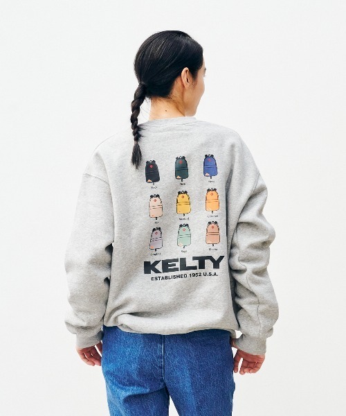 KELTY（ケルティ）の「デイパッククルーネックスウェット（スウェット・レディース・ネイビー/ベージュ/杢グレー/ブラック/ホワイト・S/MEDIUM/L/XL）」の3枚目の写真