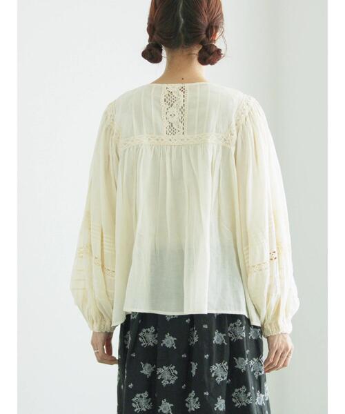 TSUHARU by Samansa Mos2(ツハルバイサマンサモスモス)の「切替レース貼り前開きブラウス(シャツ/ブラウス・レディース・キナリ/ブラック/イエロー・F)」の13枚目の写真