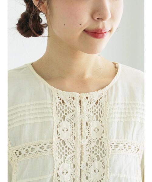 TSUHARU by Samansa Mos2(ツハルバイサマンサモスモス)の「切替レース貼り前開きブラウス(シャツ/ブラウス・レディース・キナリ/ブラック/イエロー・F)」の14枚目の写真