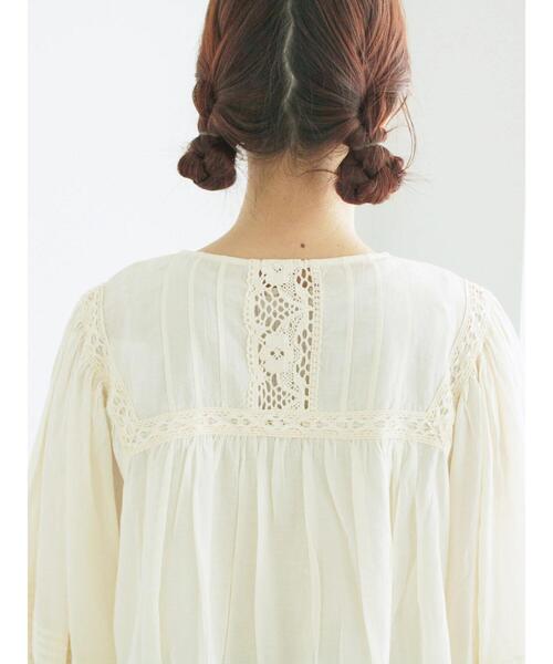 TSUHARU by Samansa Mos2(ツハルバイサマンサモスモス)の「切替レース貼り前開きブラウス(シャツ/ブラウス・レディース・キナリ/ブラック/イエロー・F)」の15枚目の写真