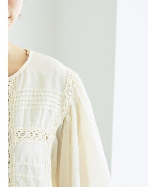 TSUHARU by Samansa Mos2(ツハルバイサマンサモスモス)の「切替レース貼り前開きブラウス(シャツ/ブラウス・レディース・キナリ/ブラック/イエロー・F)」の16枚目の写真