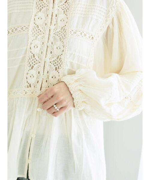 TSUHARU by Samansa Mos2(ツハルバイサマンサモスモス)の「切替レース貼り前開きブラウス(シャツ/ブラウス・レディース・キナリ/ブラック/イエロー・F)」の17枚目の写真