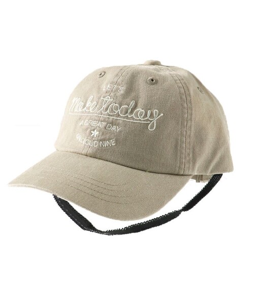 BRANSHES（ブランシェス）の「刺しゅうロゴキャップ（キャップ・キッズ・ベージュ/マスタード・M/L）」の3枚目の写真