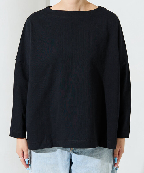 FREAK'S STORE（フリークスストア）の「限定展開　バスク ロング スリーブ Tシャツ（Tシャツ/カットソー・レディース・ベージュ/マスタード/ネイビー/グリーン/レッド/ブラウン/ブラック/グレー/オフホワイト・ﾌﾘ-）」の12枚目の写真