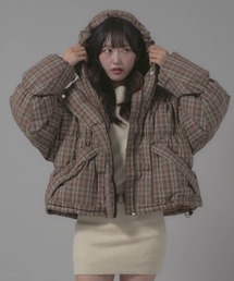 Chick(`bN)Short-Length Check Design Blouson/Z `FbNfUCu](_EWPbg/R[g)
