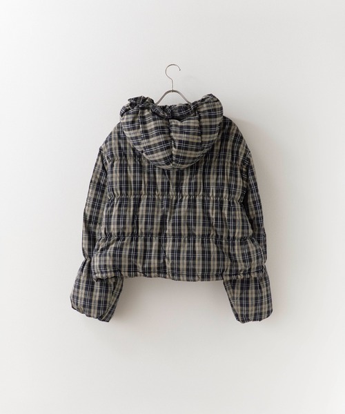 Chick（チック）の「Short-Length Check Design Blouson/短丈 チェックデザイン ダウンジャケット（ダウンジャケット/コート・レディース・ブラウン/ブラック・FREE）」の8枚目の写真