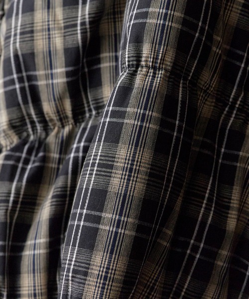 Chick（チック）の「Short-Length Check Design Blouson/短丈 チェックデザイン ダウンジャケット（ダウンジャケット/コート・レディース・ブラウン/ブラック・FREE）」の10枚目の写真