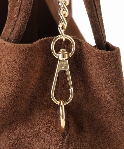 AULENTTI（オウレンティ）の「【AULENTTI/オウレンティ】チェーンストラップ スウェード TOTEBAG（トートバッグ・レディース・キャメル/ブラウン・FREE）」の12枚目の写真