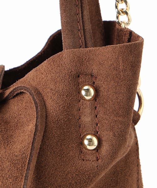 AULENTTI（オウレンティ）の「【AULENTTI/オウレンティ】チェーンストラップ スウェード TOTEBAG（トートバッグ・レディース・キャメル/ブラウン・FREE）」の15枚目の写真
