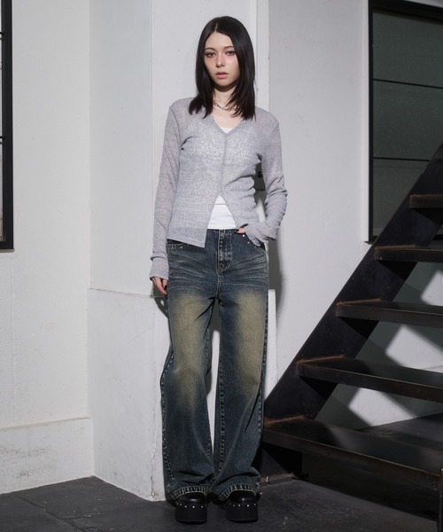 ENVYM（アンビー）の「スタッズポイントルーズデニム（デニムパンツ・レディース・ブルー・SMALL/MEDIUM）」の18枚目の写真