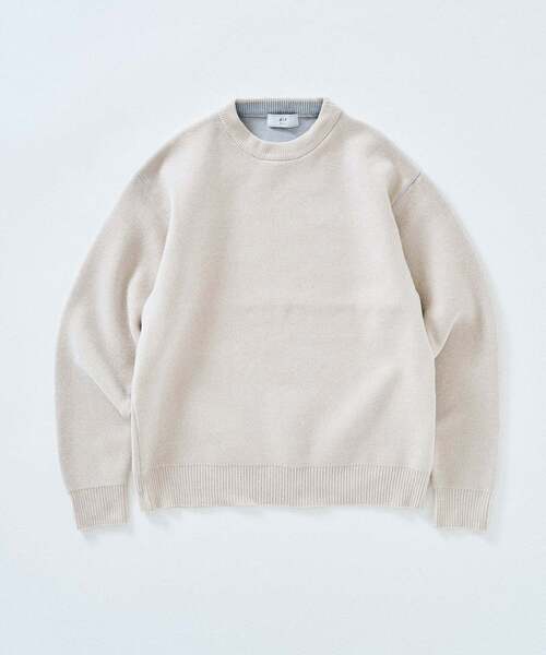 417 EDIFICE（フォーワンセブンエディフィス）の「モールニット カラーリブ プルオーバー（ニット/セーター・メンズ・ブラック/ブルー/チャコールグレー/カーキ/ホワイト系その他/ピンク/ブラウン・X-LARGE/LARGE/MEDIUM）」の2枚目の写真