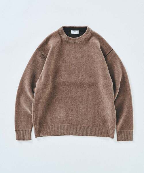 417 EDIFICE（フォーワンセブンエディフィス）の「モールニット カラーリブ プルオーバー（ニット/セーター・メンズ・ブラック/ブルー/チャコールグレー/カーキ/ホワイト系その他/ピンク/ブラウン・X-LARGE/LARGE/MEDIUM）」の5枚目の写真