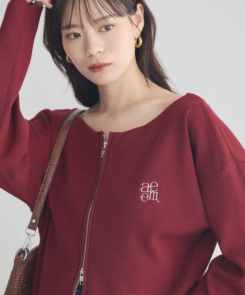 earth music&ecology(アースミュージックアンドエコロジー)の「ダブルジップロゴニットプルオーバー(スウェット・レディース・アイボリー/ネイビー/ボルドー・FREE)」の21枚目の写真