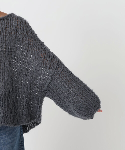 【タグ付新品】HANDKNITジャンボタム　グレー 追加》HAND KNIT ジャンボタム プルオーバー（ニット/セーター