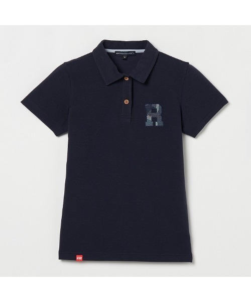 ROSASEN(ロサーセン)の「【Rosasen/GOLF】鹿の子ダンボール ワッペン半袖ポロ(ポロシャツ・レディース・ネイビー/グレー・42/40)」の5枚目の写真