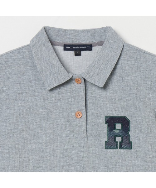 ROSASEN(ロサーセン)の「【Rosasen/GOLF】鹿の子ダンボール ワッペン半袖ポロ(ポロシャツ・レディース・ネイビー/グレー・42/40)」の9枚目の写真