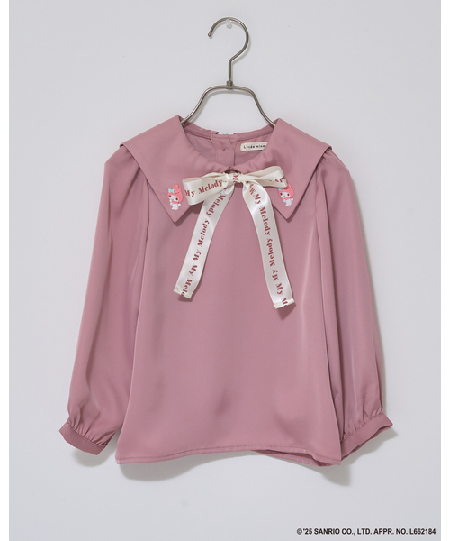 Lycee mine（リセマイン）の「【サンリオキャラクターズ】ボウタイ付きブラウス（シャツ/ブラウス・キッズ・ブラック/ライトピンク/オフホワイト/マルチ・100cm/120cm/110cm/130cm/140cm）」の5枚目の写真