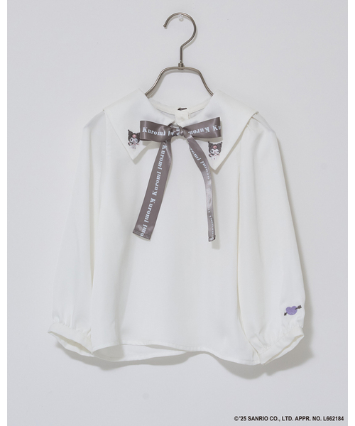 Lycee mine（リセマイン）の「【サンリオキャラクターズ】ボウタイ付きブラウス（シャツ/ブラウス・キッズ・ブラック/ライトピンク/オフホワイト/マルチ・100cm/120cm/110cm/130cm/140cm）」の6枚目の写真