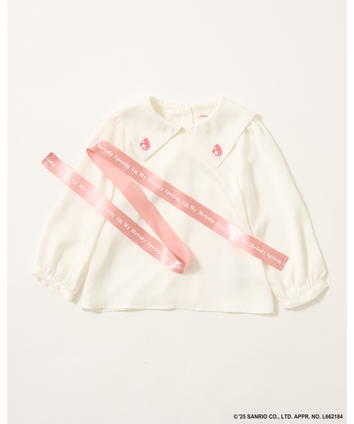 Lycee mine（リセマイン）の「【サンリオキャラクターズ】ボウタイ付きブラウス（シャツ/ブラウス・キッズ・ブラック/ライトピンク/オフホワイト/マルチ・100cm/120cm/110cm/130cm/140cm）」の8枚目の写真