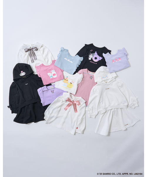 Lycee mine（リセマイン）の「【サンリオキャラクターズ】ボウタイ付きブラウス（シャツ/ブラウス・キッズ・ブラック/ライトピンク/オフホワイト/マルチ・100cm/120cm/110cm/130cm/140cm）」の12枚目の写真