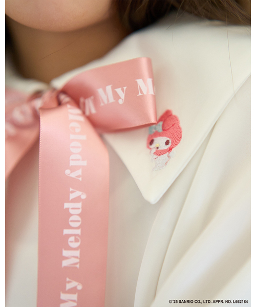 Lycee mine（リセマイン）の「【サンリオキャラクターズ】ボウタイ付きブラウス（シャツ/ブラウス・キッズ・ブラック/ライトピンク/オフホワイト/マルチ・100cm/120cm/110cm/130cm/140cm）」の14枚目の写真