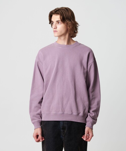MONKEY TIME（モンキータイム）の「オゾンウォッシュ フレンチテリー クルーネック スウェット（スウェット・メンズ・ライラック/ダークブラウン/ブラック・L/M/S/XL）」の3枚目の写真