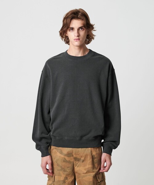 MONKEY TIME（モンキータイム）の「オゾンウォッシュ フレンチテリー クルーネック スウェット（スウェット・メンズ・ライラック/ダークブラウン/ブラック・L/M/S/XL）」の2枚目の写真