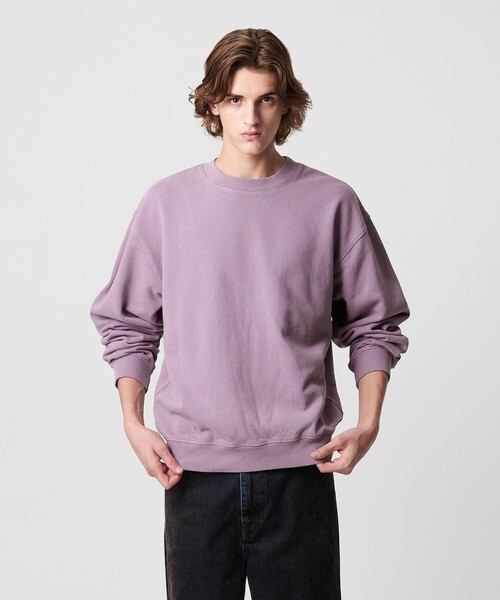 MONKEY TIME（モンキータイム）の「オゾンウォッシュ フレンチテリー クルーネック スウェット（スウェット・メンズ・ライラック/ダークブラウン/ブラック・L/M/S/XL）」の18枚目の写真