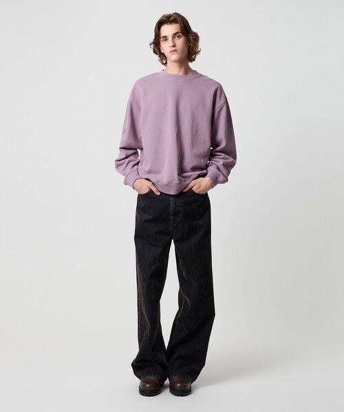 MONKEY TIME（モンキータイム）の「オゾンウォッシュ フレンチテリー クルーネック スウェット（スウェット・メンズ・ライラック/ダークブラウン/ブラック・L/M/S/XL）」の17枚目の写真