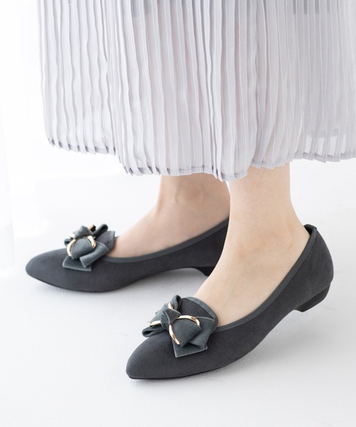 JELLY BEANS(ジェリービーンズ)の「あったか仕様◆メタルパーツリボンモールドソールパンプス【Made in Japan】(125-56131)JELLY BEANS(ジェリービーンズ)(パンプス・レディース・ブラック系/レオパード/グレー・22.5/24.5/24/23.5/23)」の16枚目の写真