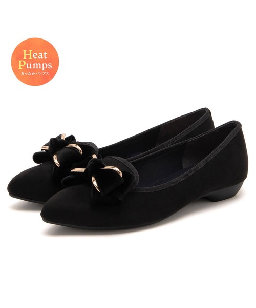JELLY BEANS(ジェリービーンズ)の「あったか仕様◆メタルパーツリボンモールドソールパンプス【Made in Japan】(125-56131)JELLY BEANS(ジェリービーンズ)(パンプス・レディース・ブラック系/レオパード/グレー・22.5/24.5/24/23.5/23)」の4枚目の写真