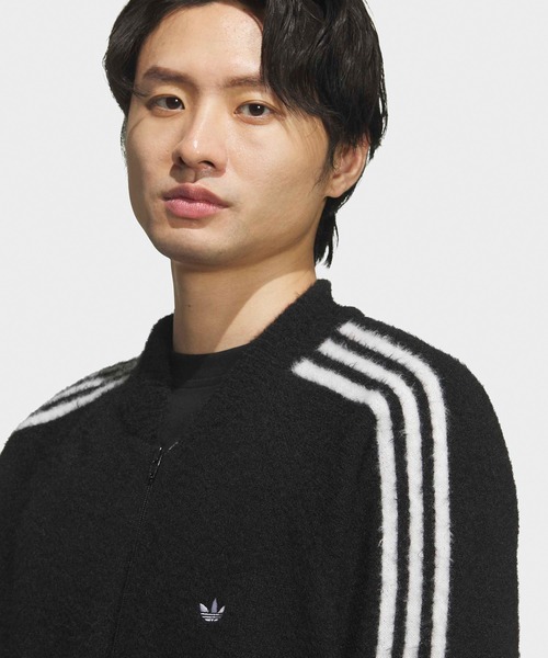 adidas（アディダス）の「adidas/アディダス ORI  KNIT A15 トラックジャケット（ジャージ・メンズ・エンジ/ホワイト/ブラック/チャコールグレー×パープル・XL/L/M/S）」の12枚目の写真