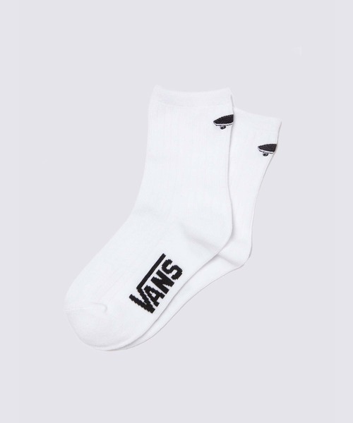 VANS（バンズ）の「ウィメンズ KICKIN IT クルーソックス（23-26.5CM） / WM 6.5-10 1PK KCKIT White VN0A5EZCWHT1（ソックス/靴下・レディース・ホワイト・ONE SIZE）」の3枚目の写真