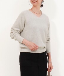NOLLEY'S Sophi上質イタリアウール　ロングVネックプルオーバーニット NOLLEY'S Sophi上質イタリアウール ロングVネックプルオーバー