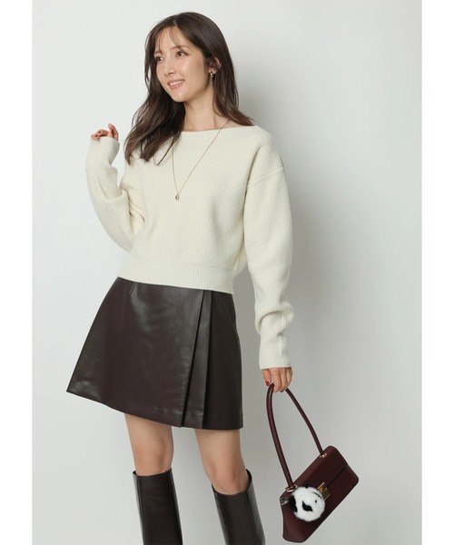 ウールカシミヤオフネックニット（ニット/セーター）｜Apuweiser-riche