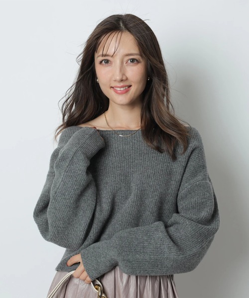 【あやや】新品 ＊ Apuweiser-riche ウールカシミヤニット ウールカシミヤオフネックニット（ニット/セーター）｜Apuweiser-riche