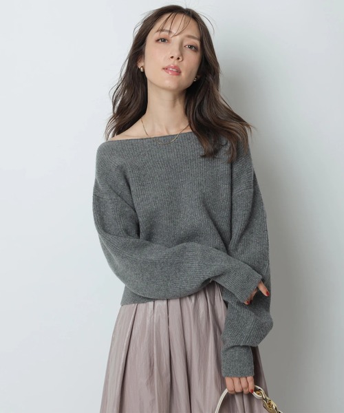 ウールカシミヤオフネックニット（ニット/セーター）｜Apuweiser-riche