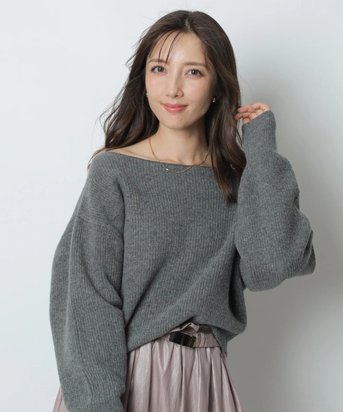 ウールカシミヤオフネックニット（ニット/セーター）｜Apuweiser-riche