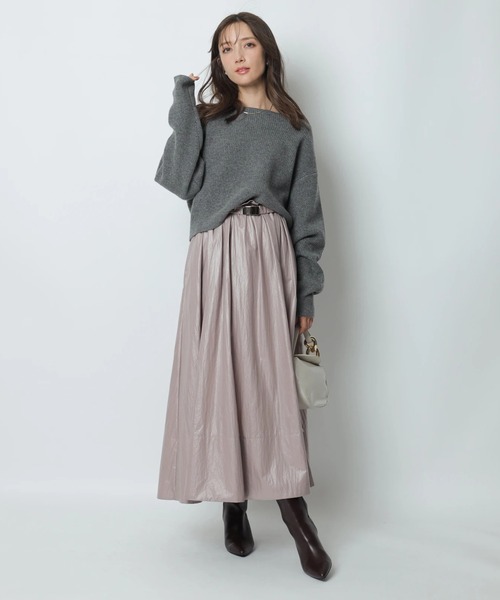 アプワイザーリッシェ 25AW ウールカシミヤオフネックニット 長袖 2 Apuweiser-riche - アプワイザーリッシェ 25AW ウールカシミヤオフ