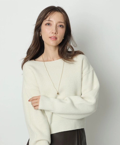 ウールカシミヤオフネックニット（ニット/セーター）｜Apuweiser-riche