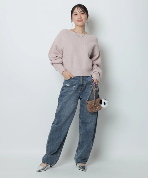 Apuweiser-riche ウールカシミヤオフネックニット ウールカシミヤオフネックニット（ニット/セーター）｜Apuweiser-riche