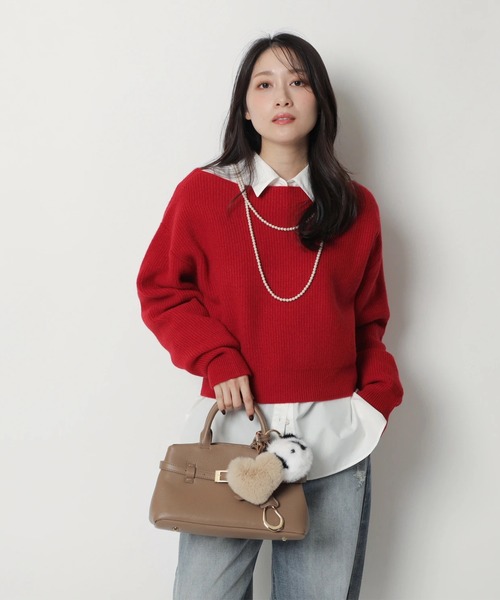 【あやや】新品 ＊ Apuweiser-riche ウールカシミヤニット ウールカシミヤオフネックニット（ニット/セーター）｜Apuweiser-riche