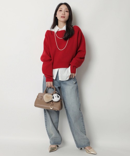 ウールカシミヤオフネックニット（ニット/セーター）｜Apuweiser-riche