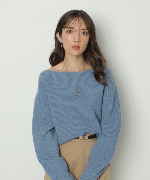 ウールカシミヤオフネックニット（ニット/セーター）｜Apuweiser-riche