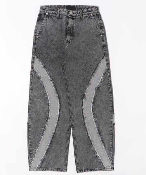 SIS(エスアイエス)の「SIS/エスアイエス/サークルダメージデニム(デニムパンツ・メンズ・ブルー系その他3/ブラック・M/L)」の1枚目の写真